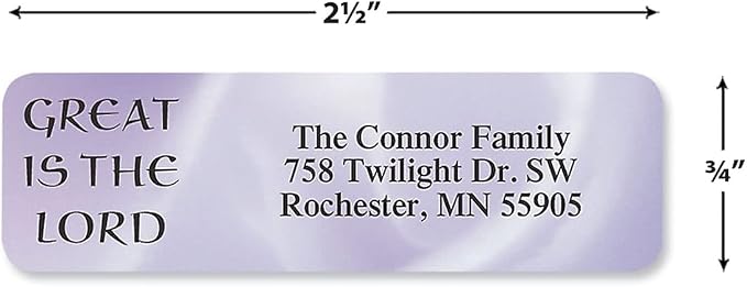 Praises Religious Rolled Personalized Return Address Mailing Labels - Image 3