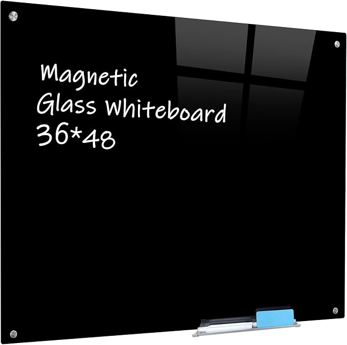 Magnetic Black Glass Board by NEOBAN