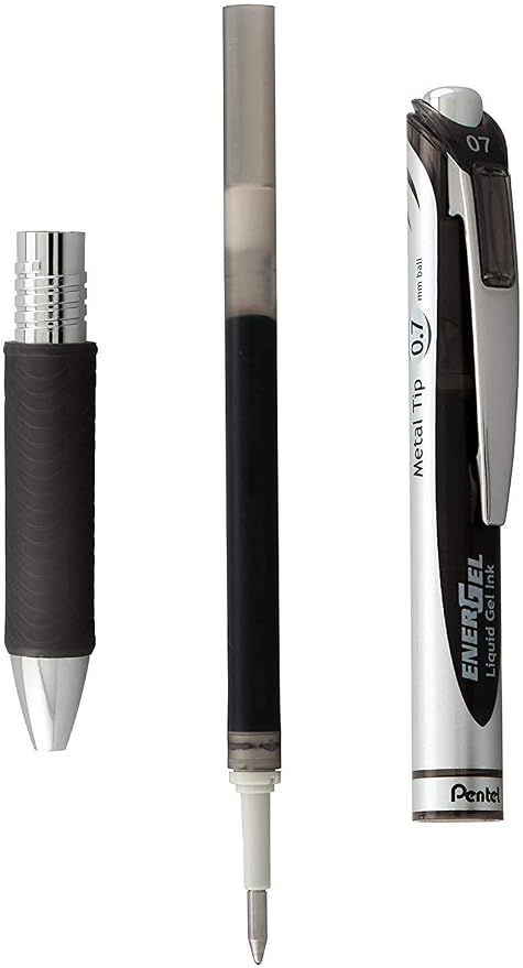 Pentel Energel 0.7 mm RTX Retractable Black Ink Pens - Image 5