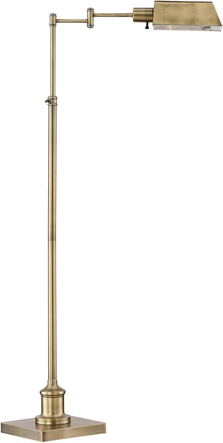 Regency Hill Jenson Traditional Farmhouse Metal Adjustable Pharmacy Floor Lamp - Image 2