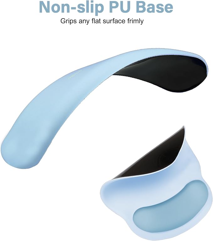 MOSISO Wrist Rest Support for Mouse Pad&Keyboard Set, Circle Curved Ergonomic - Image 5
