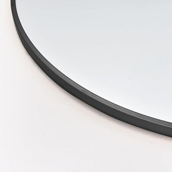 Full Length Mirror, Arched Floor Mirror, 41" x 81" Oversized Full Length Mirror, Freestanding, Full Body Mirror, Arch Mirror Full Length, Wall Mounted Mirror for Bedroom, Black-DeskLoop Office