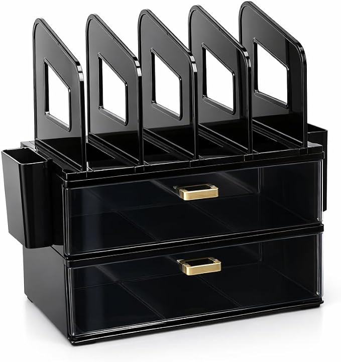 CiWiVOKi Desk Organizer with 4 File Slots and 2 Drawers, documents and office - Image 9