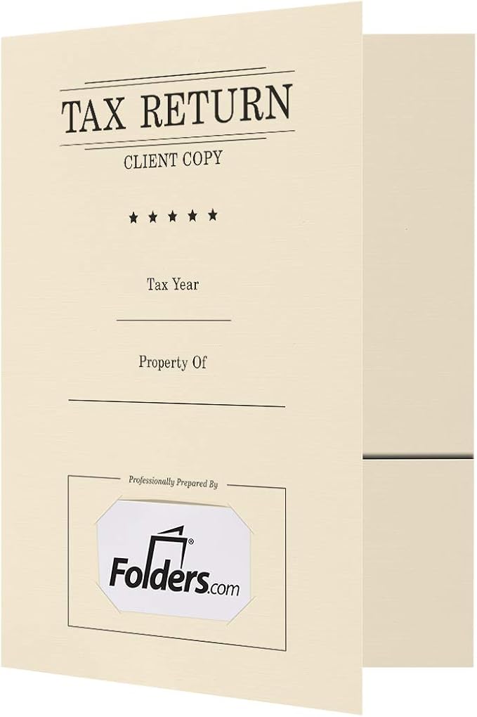 LUXPaper 9" x 12" Presentation Folders | Two Pocket | Natural | 80lb. Cover | by LUXPaper
