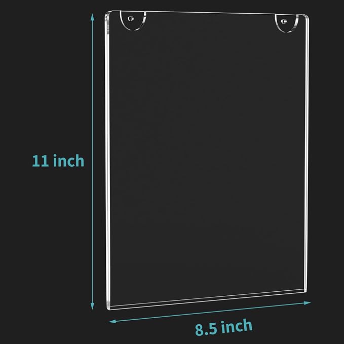 HIIMIEI Wall Mount Acrylic Sign Holder 8.5'' x 11'' - Image 2
