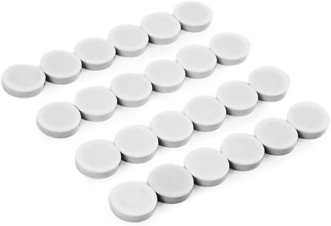 Bullseye Office 24 Round White Fridge Magnets, Button Shaped, Small Colorful by BullseyeOffice