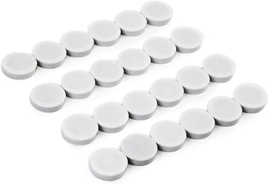 Bullseye Office 24 Round White Fridge Magnets, Button Shaped, Small Colorful by BullseyeOffice