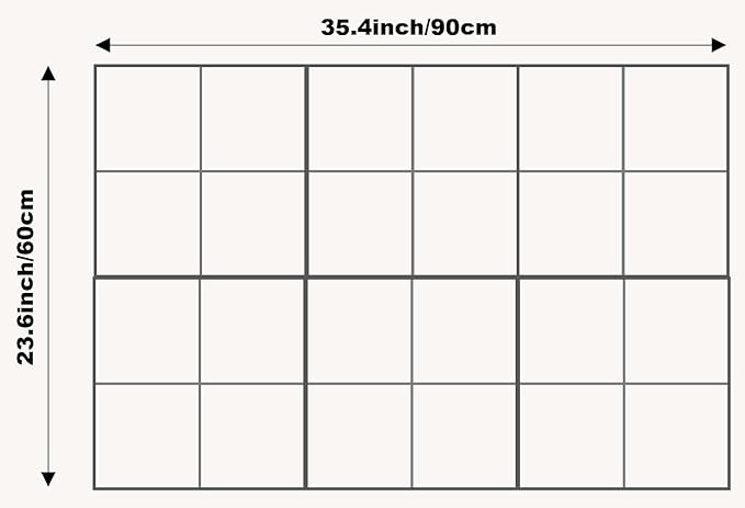 Cork Board 24 x36 Alternative - 6 Pack Felt Wall Tiles with Safe Removable Adhesive Tabs, Cork Boards for Walls Cork Board for Home Office Pin Board Tack Board - Ivory-DeskLoop Office