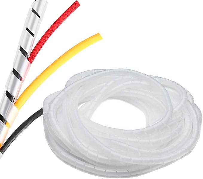 Spiral Cable Wrap - 45 Ft 5/16" Spiral Wire Wrap Cord Covers Bundle Sleeve Hose by ALLWIN