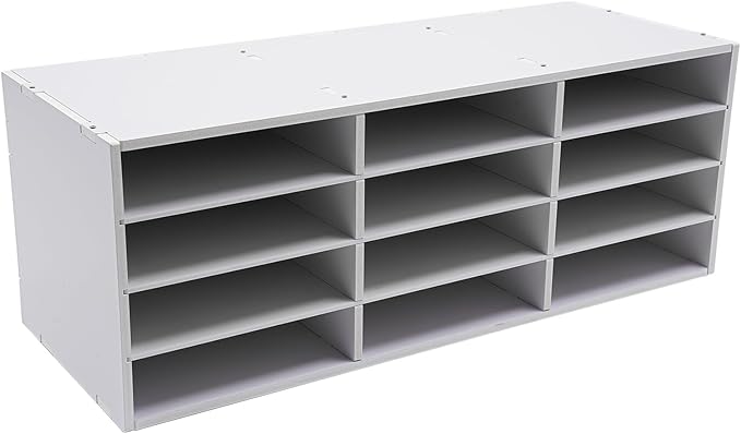 12 Compartments Literature Organizer, Desktop File Sorter Mail Center Paper by Unknown