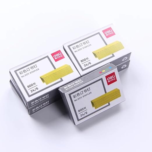800Pcs Mini Color Staples DIY Shop Stapler Refills Standard Book Staples Office - Image 6