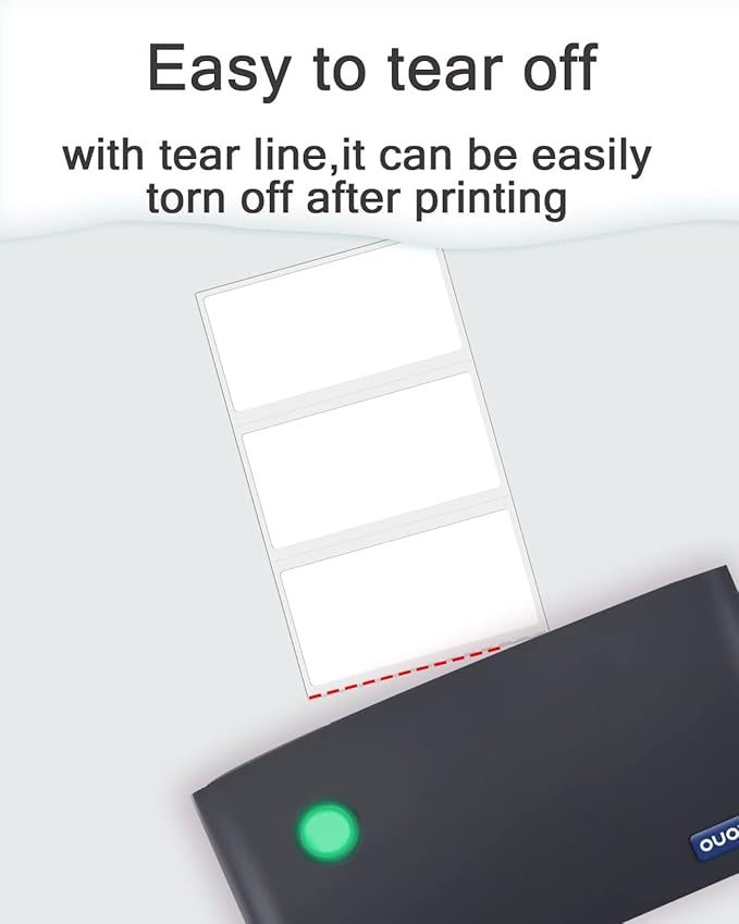 2.25 x 1.25 White Direct Thermal Labels, Self-Adhesive Address Shipping Barcode Thermal Stickers,Thermal Printer Labels Compatible with Rollo & Zebra & MUNBYN, 1000 Labels for Printer-DeskLoop Office