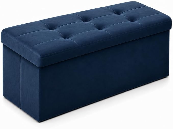 ALASDO 30 Inch Folding Storage Ottoman Bench by ALASDO