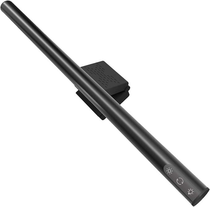 17.5" Monitor Light Bar for Flat & Curved Screens, Ultrawide Eye-Care Desk Lamp by iQuincy
