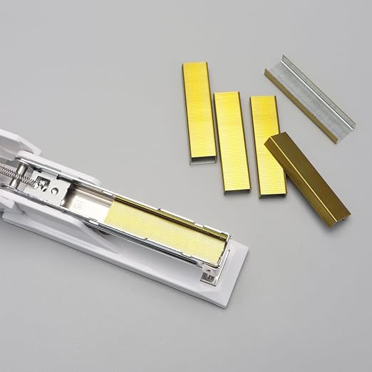 NatSumeBasics 3000 Yellow Gold Staples 26/6 Standard Colored Staple Refill - Image 4