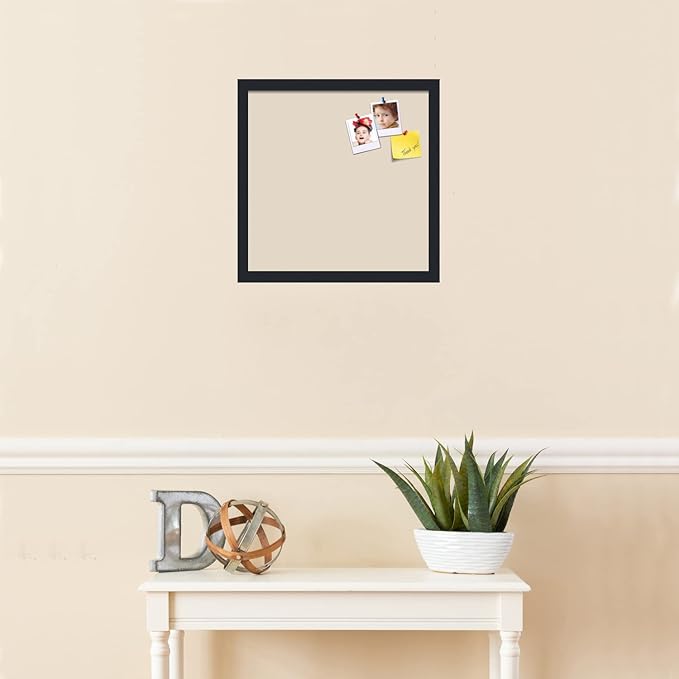 PinPix 16x16 Inch Cork Bulletin Board. This Decorative Framed Pin Board Comes with Desert Pastel Design and a Satin Black Frame. Ideal for Home Office Decor or Message Board (PinPix-1815)-DeskLoop Office