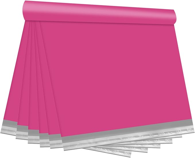 Pink Poly Mailers 10x13 Inch, 50 Pack | Self-seal shipping bags by Unknown