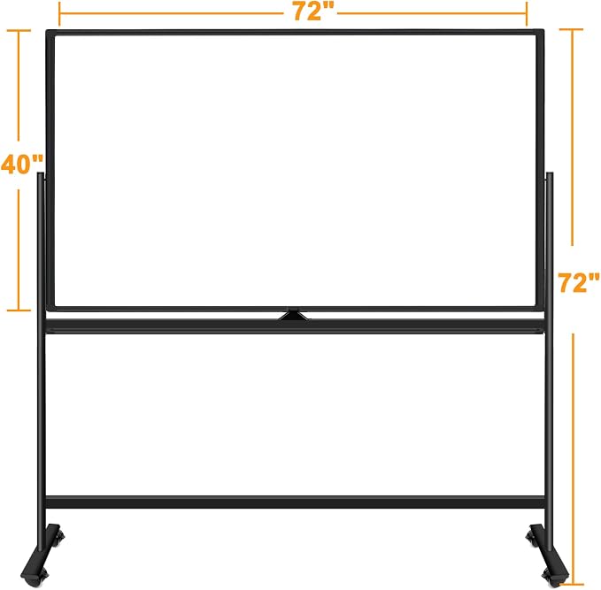BSTPCOO Large Rolling Dry Erase Board 72 x 40, Double Sided Easel Whiteboard - Image 8