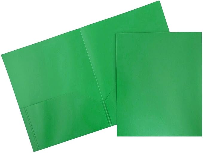 JAM PAPER Plastic 2 Pocket POP Folders by JAMPaper