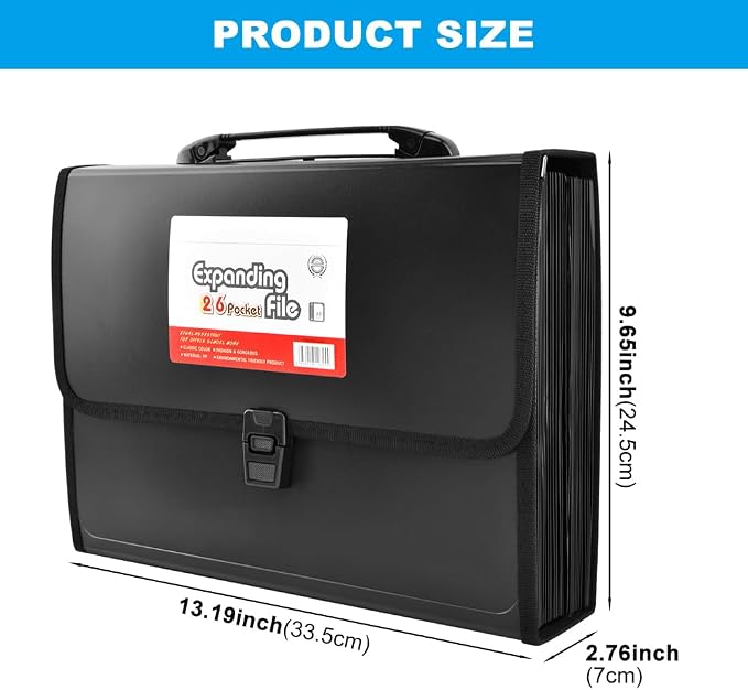 26 Pockets Accordion File Organizer - Image 2
