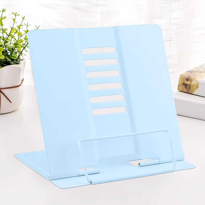 MSDADA Desk Book Stand Metal Reading Rest Book Holder Adjustable Document by ColoryourlifewithMSDADA