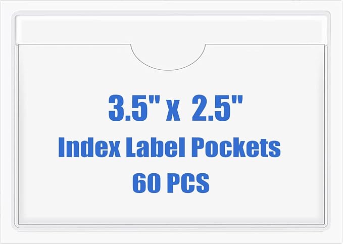 Origin-Joy 60 PCS Self Adhesive Index Card Pockets by Origin-Joy