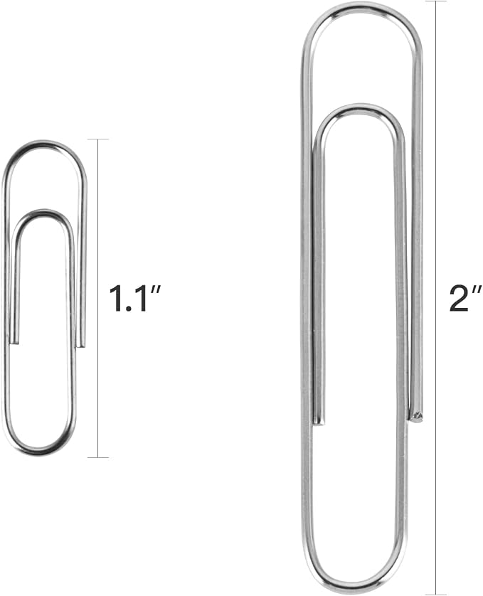 Paper Clips Assorted Sizes, Large PaperClips, Small PaperClips, Paper Clip - Image 2