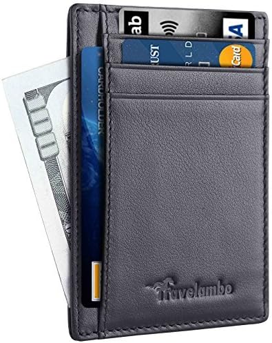 Travelambo Front Pocket Minimalist Leather Slim Wallet RFID Blocking Medium Size - Image 9