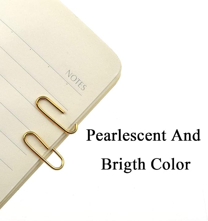 HAHIYO Paper Clips 1.1 inches Length Gold Paperclips Bright Colors Vinyl Coated - Image 4