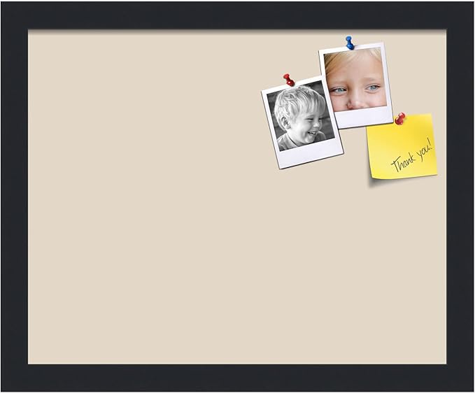 PinPix 15x12 Inch Cork Bulletin Board. This Decorative Framed Pin Board Comes with Desert Pastel Design and a Satin Black Frame. Ideal for Home Office Decor or Message Board (PinPix-1815)-DeskLoop Office