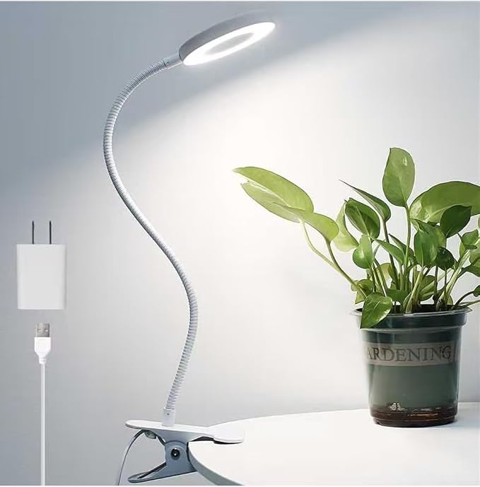 Woputne Desk Clip on Lamp for Reading Home Office, - Image 7