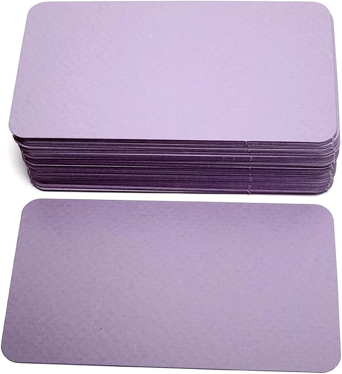 PPAPPAPPIYO 3.5x2 rounded corner index cards180gsm Thick Cardstock, Blank - Image 2