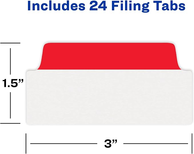 Avery Filing Ultra Tabs, 2-Side Writable, 24 Repositionable File Tabs - Image 6