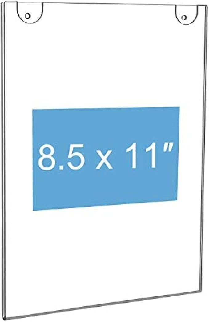 NIUBEE 30 Pack Acrylic Sign Holder 8.5 x 11 inches Clear Wall Mount Frame Bonus - Image 4