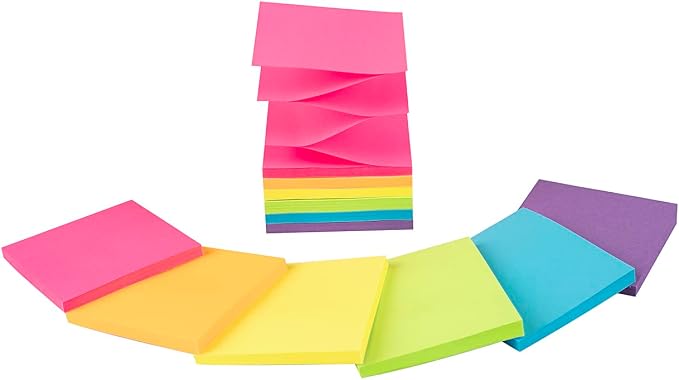 Pop-up Sticky Notes 3x3 in, Bright Colors Super Sticking Power Memo Pads - Image 7