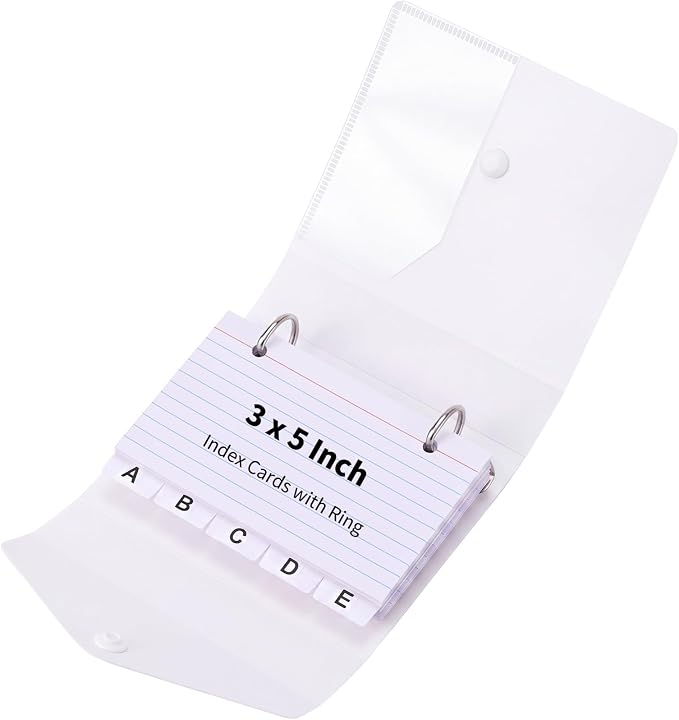 3x5 Index Card Holder Organizers Case Binder by BESARME