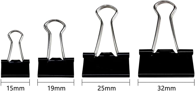 Ykimok 120Pcs Assorted Sizes Binder Clips, Metal Paper Clamps 4 Assorted Sizes - Image 4