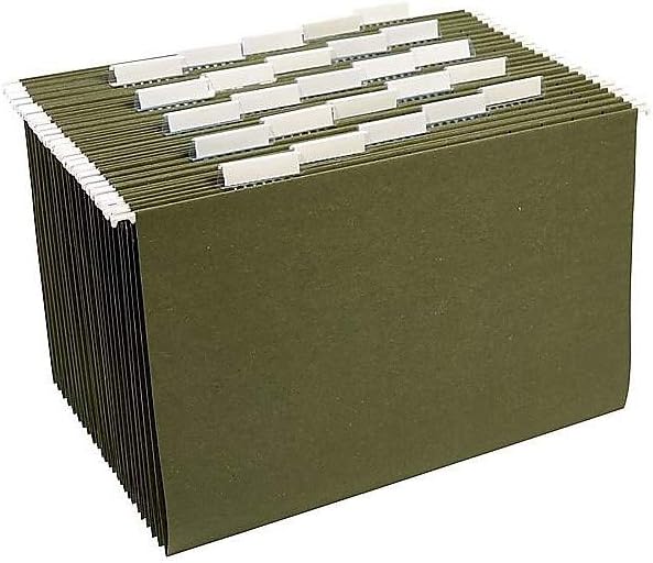 Staples Hanging File Folders, Legal Size, Standard Green – 25/Box - Image 3