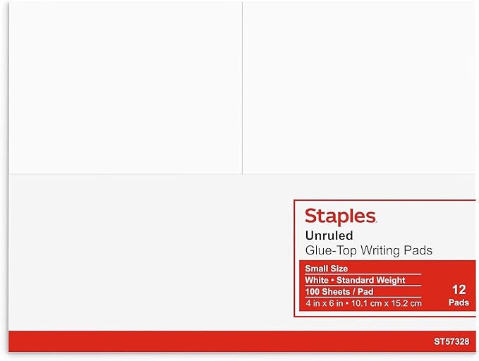 STAPLES Notepads, 4” x 6”, 100 Sheets/Pad - Image 4