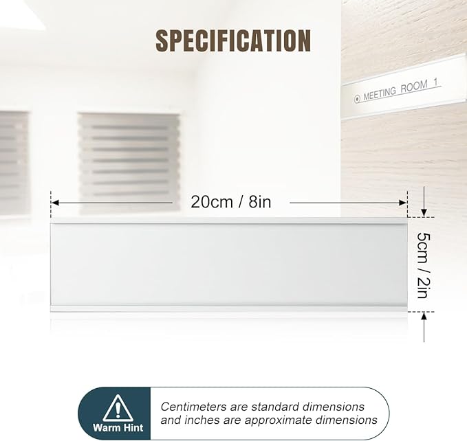 Lenink 6 Pack Name Plate Holder, Wall Mount Office Door Name Plate Holder - Image 4