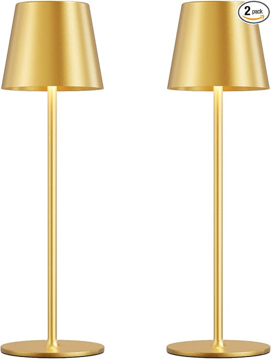 Cordless Table Lamp Rechargeable Gold by KakanuoLightings