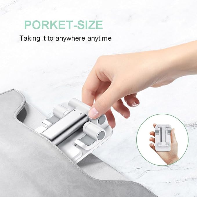 Phone Stand for Desk Cell Phone Holder Stands for iPhones | Mini, Fully Foldable - Image 4