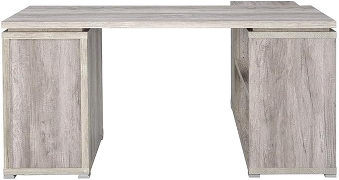 Pemberly Row L Shape Corner Storage Desk in Grey Driftwood, Letter/Legal File - Image 7