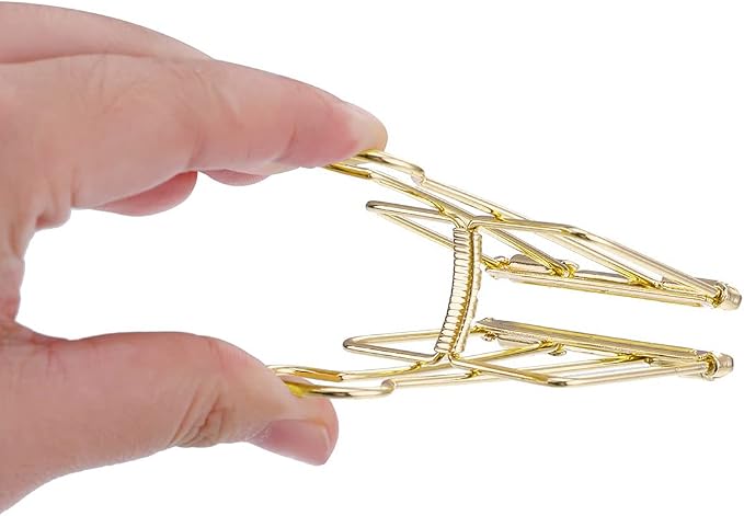 DEEDYGO 20 PCS Gold Wire Binder Clips, Office School Supplies, Food Packages - Image 4