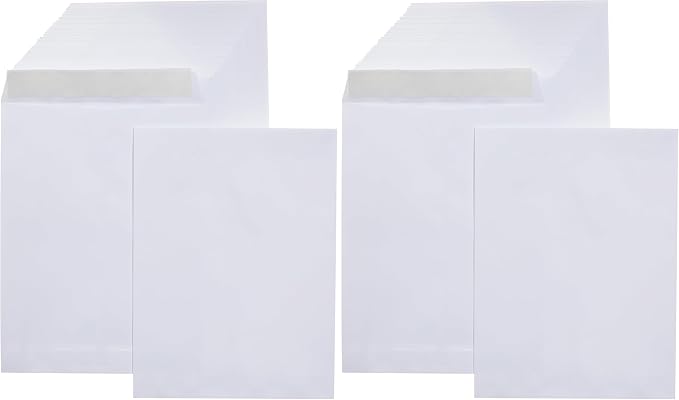 Amazon Basics Catalog Mailing Envelopes, Peel and Seal, 9x12 Inch by AmazonBasics