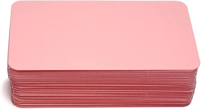 PPAPPAPPIYO 3.5x2 rounded corner index cards180gsm Thick Cardstock, Blank by PPAPPAPPIYO