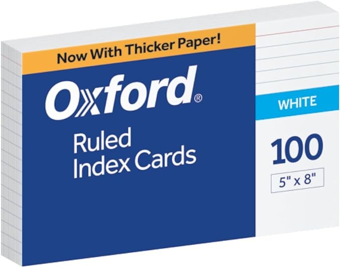Oxford Ruled Index Cards by Oxford