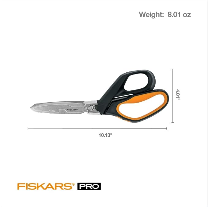 Fiskars Pro PowerArc Shop Shears, Heavy Duty Stainless Steel Scissor, - Image 2