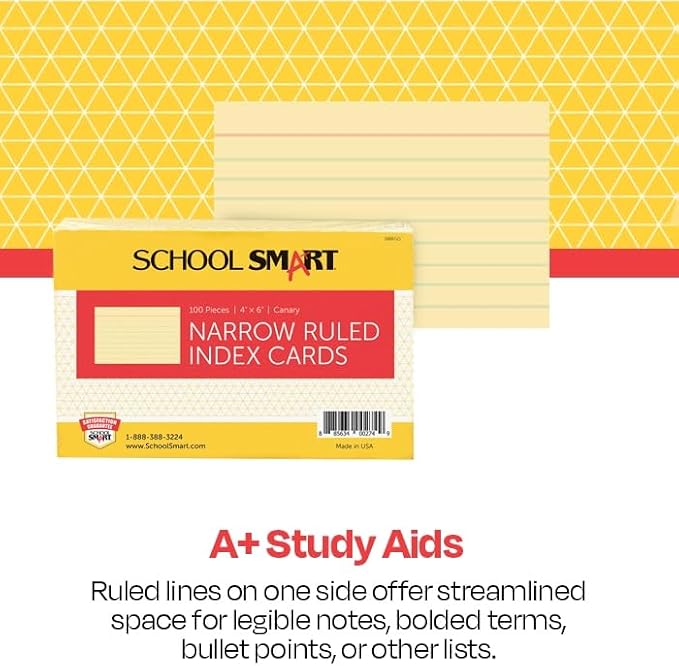 School Smart Ruled Index Card, 4 x 6 Inches - Image 4