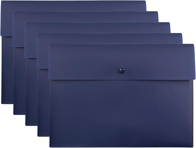 VANRA Poly File Folder Pockets File Jacket Plastic Envelope Flat Document by VANRA